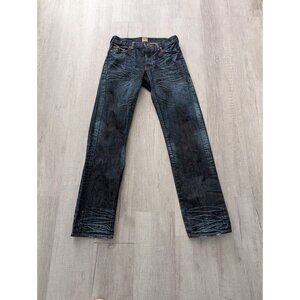 PRPS Barracuda Men's Jeans Dark Blue Button Fly 100% Cotton 29"X32" Crisp Fabric